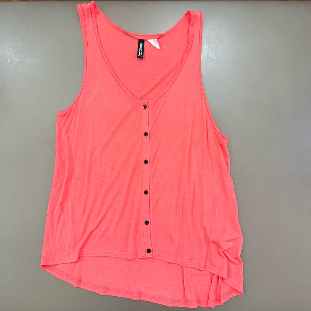 3/$10 🛒🛍️ H&M Divided Coral Button-Down Tank Top - Size 6